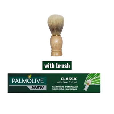 Palmolive Schaum Rasiercreme 100 ml mit Holzpinsel Männer Geschenkset Xmas Special