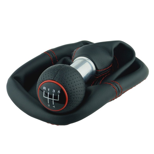 Schaltsack Schaltmanschette FüR VW Golf 4 IV Bora Naht Rot 12Mm Schaltknauf-image