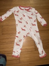 Kyte Baby Bamboo Zippy Sleeper Romper Pajamas Corgi 6-12 Months Play Condition