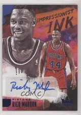 2018-19 Panini Court Kings Impressionist Ink Sapphire 2/25 Rick Mahorn Auto 9ut