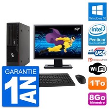 PC Fujitsu E910 DT Ecran 19" Intel G630 RAM 8Go Disque Dur 1To Windows 10 Wifi
