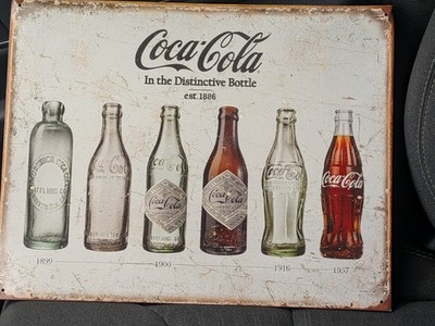 Coca-Cola Bottle Evolution Metal Sign