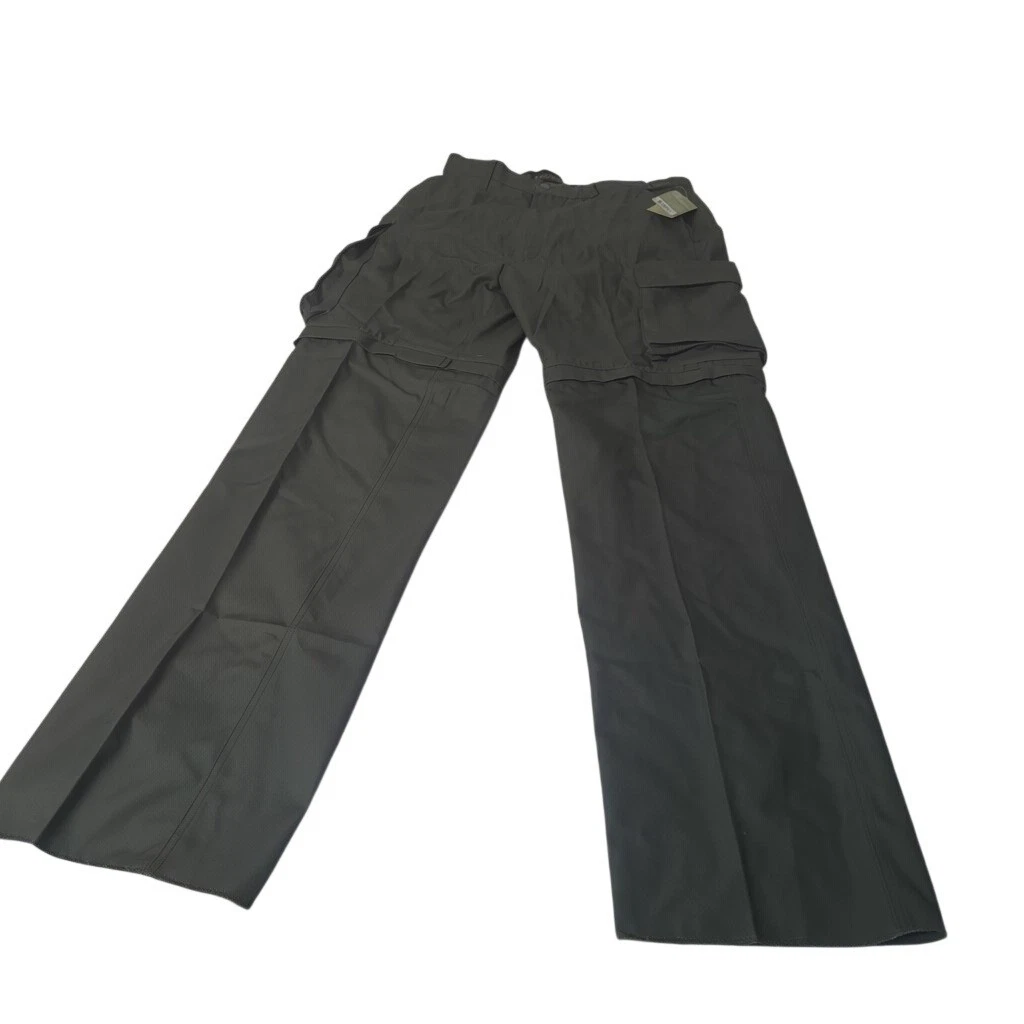 Boy Scouts of America Zip Uniform Pant Men 32 Green Canvas Convertible Relaxed