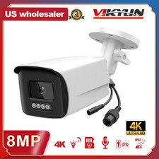 Vikylin 4K 8MP IR Bullet POE Outdoor CCTV Security IP Camera 2-Way Audio CCTV US