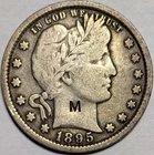 1895 o barber quarter 25c - free shipping