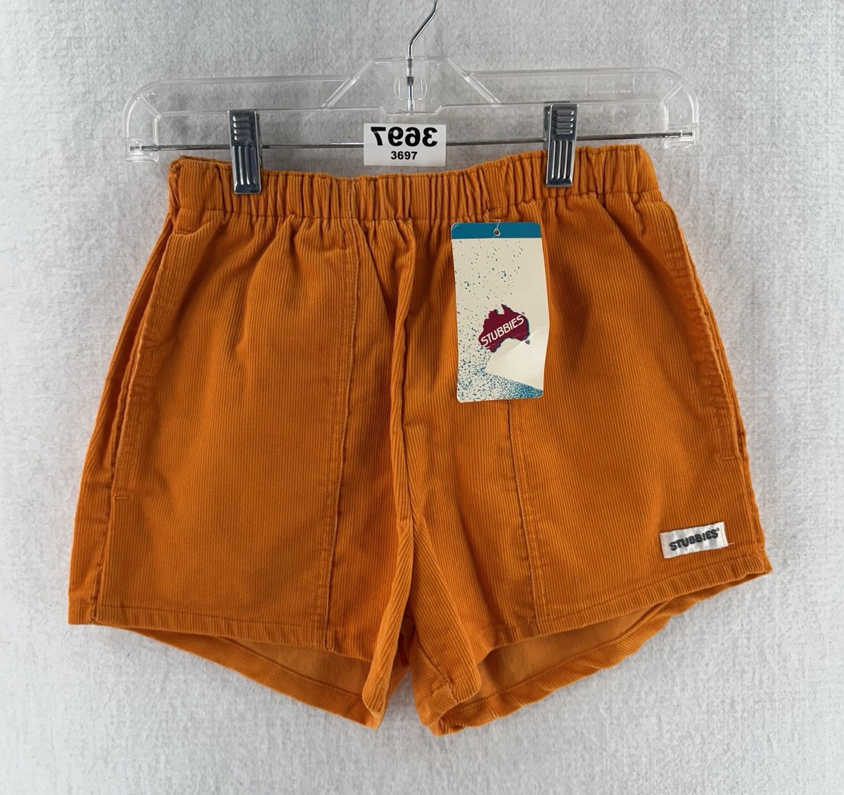 Stubbies Corduroy Trunks Shorts Orange Mens Size 30 Vtg New Made