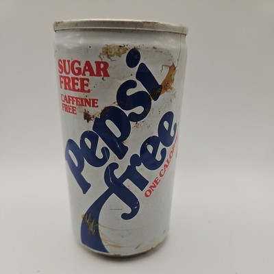 Vntg Pepsi free sugar free saccarin 12oz Soda Can Cheraw SC red white blue 
