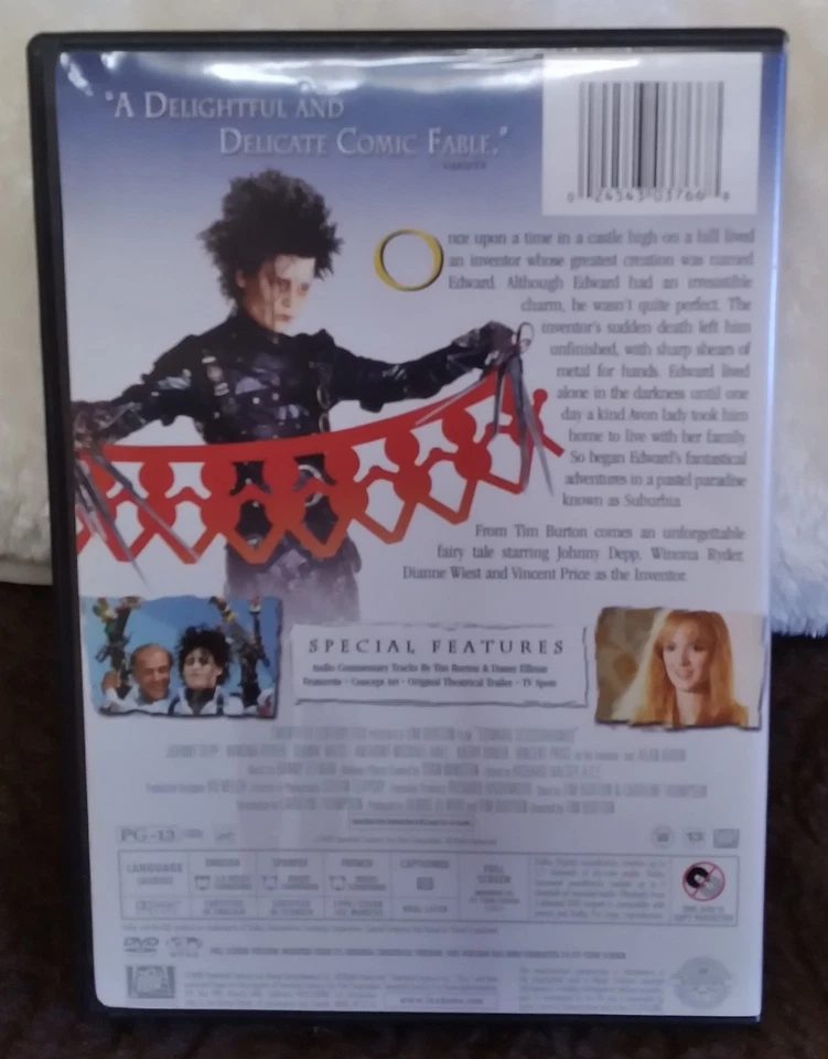 Edward Scissorhands (DVD, 2005) 10th Anniversary Edition - Image 2 of 3