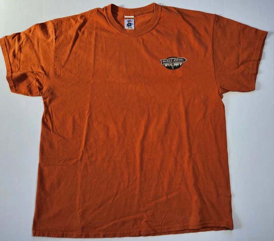 Wall Drug South Dakota T Shirt Orange XL Americana Store Double Sided - Image 2 of 4