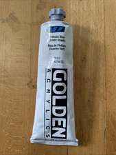 Golden Heavy Body Acrylic Paint Tube 5 Oz Phthalo Blue Green Shade 1255-3 NEW