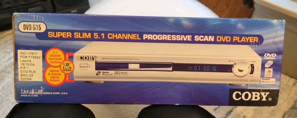 Coby DVD 515 Super Slim Progressive Scan DVD PLAYER MP3 CD Brand NEW In Box - Image 4 of 4