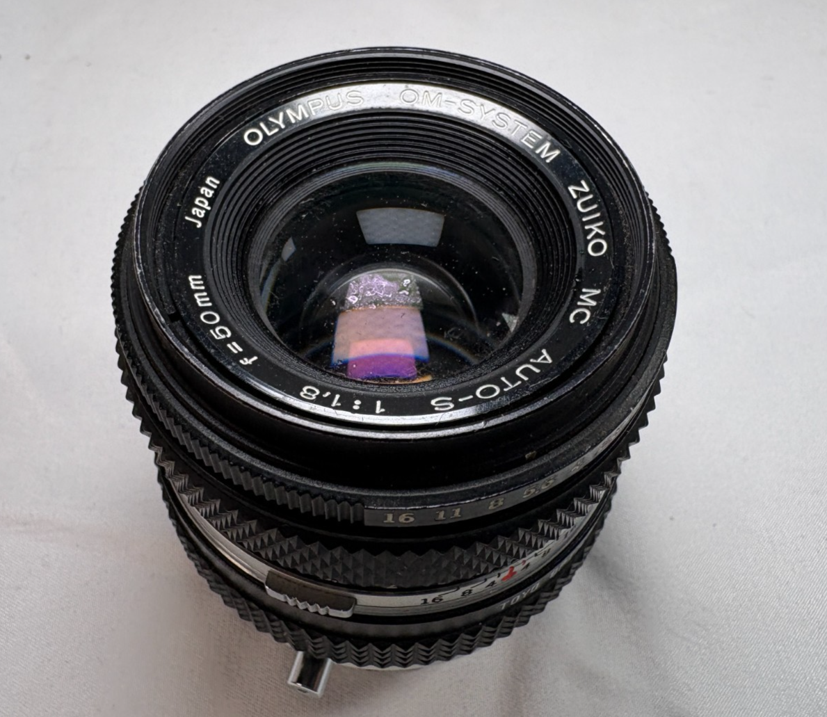 Olympus OM-System Zuiko MC Auto-S 50mm F/1.8 Peone Lens Japan