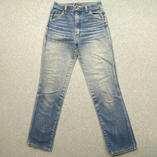 Vintage Rustler Blue Jeans Women  s Size 16 Slim Denim Distressed Made In USA