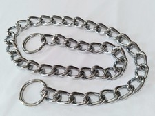 HEAVY DUTY DOG CHOKER CHAIN COLLAR - Total Length 28" Including End Loops - NEW 