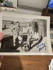 Vintage Photo Snapshot 2 Handsome Military Soldier Working F10