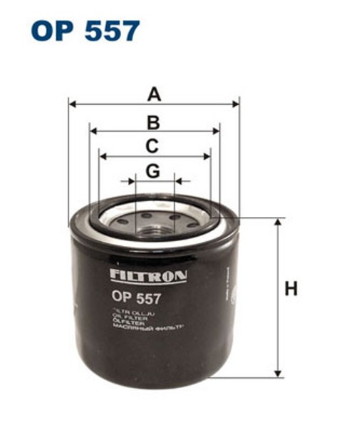 Filtron ÖLfilter OP 557 Anschraubfilter FüR Rover Opel Isuzu 400 Hyundai 600 200-image