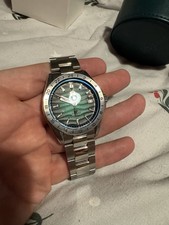 San Martin SN0129-GMT 39mm Automatic Watch Green Desert Dial