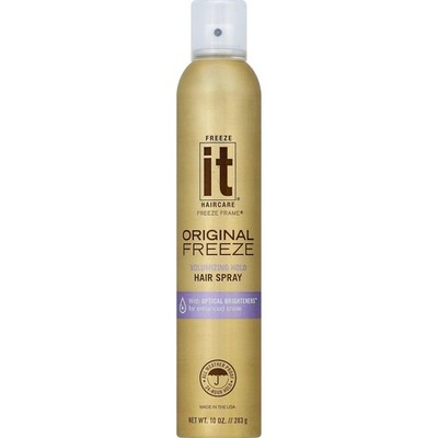 Freeze It Hair Spray, UV Protection Volumizing Freeze Frame, 10 oz