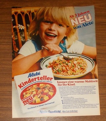 Rare Advertising ALETE CHILDREN'S PLATE - Always A Hot Meal For Your Child 1979