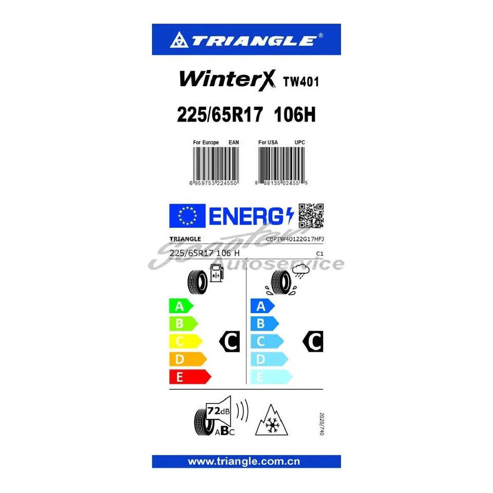 1x 225/65R17 106H Winter-Reifen Triangle WinterX TW-401 3PMSF XL | 41977 - Bild 2 von 4