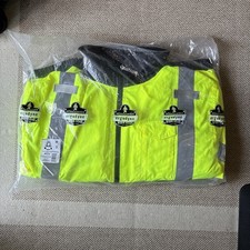 Ergodyne 8379 Unisex XL Lime Reflective Quilted Bomber Jacket NEW item 24474