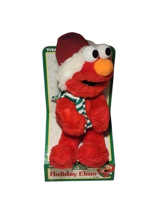 Vintage 1996 Tyco Sesame Street Holiday Elmo Plush Toy Christmas Kmart Vintage
