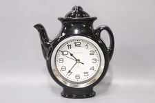 Teapot 11 Inch Quality Quartz Battery Operated 3-D Easy to Read Home/Office