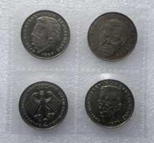 4 x German Republic 2 Mark 1990.D 1990.G 1990.J And 1989.D