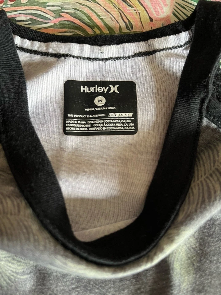 Hurley Nike Dri-Fit Light Weight Surf Athletic Beach Sundress Green Palm Medium - Image 4 of 4