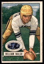 1951 Bowman #23 BILL WALSH RC Pittsburgh Steelers VGEX