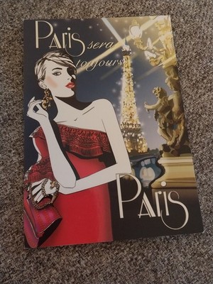 Post Card Paris Seva To Yours Paris Girl Red Dress Used