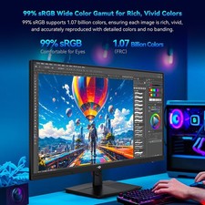 Titan P27GR 27inch Gaming Monitor,2K Gaming PC QHD 200Hz 1ms Computers Monitors 6