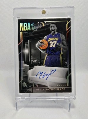 Metta World Peace 2024-25 Panini Noir NBA At Night Auto /99 #NBA-MWP