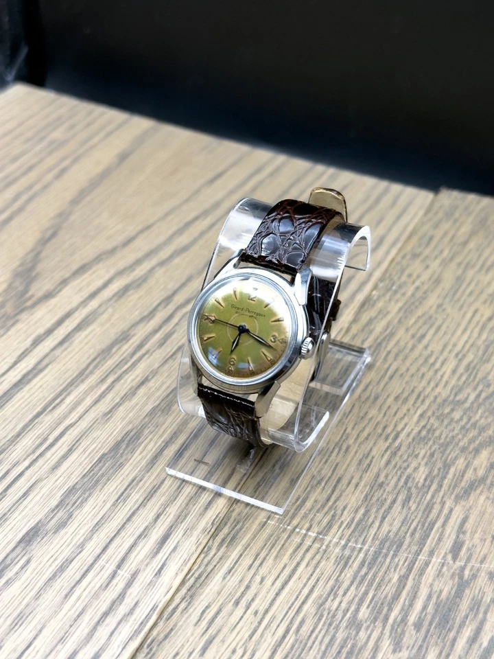 Girard‐Perregaux Gyromatic | 恢复 | 绿色 Patina 表盘 | 自动 | 复古 — 第 4/4 张图片