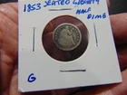 New Listing1853 Seated Liberty Half Dime "Arrows" Variety