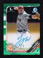 2019 Bowman Chrome Prospect Green Refractor 89/99 Logan Webb #CPA-LW Auto 0b0