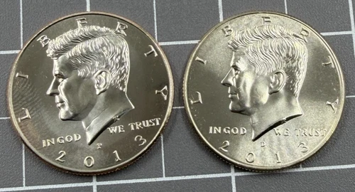 2013 P & D BU Uncirculated Kennedy Half Dollar 50c