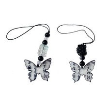 Butterfly Calligraphy Keyrings DIY Handmade Beaded Pendant for Fashion Lovers