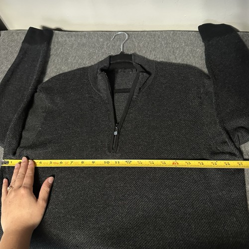 Suéter Pullover $215 RAFFI 100 % Lana Merino Extra Fina Tejido Suave 1/4 Cremallera XL - Imagen 10 de 12