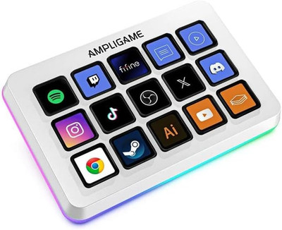 FIFINE  Gaming Controller with 15 Shortcuts for OBS Streaming Studio with Macro