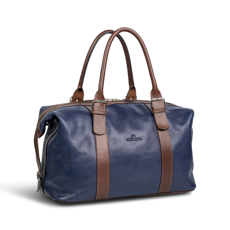 Cabrera Napoleon Vegetable Tanned Leather Duffle Bag Travel Weekend Carry On - Image 4 of 4