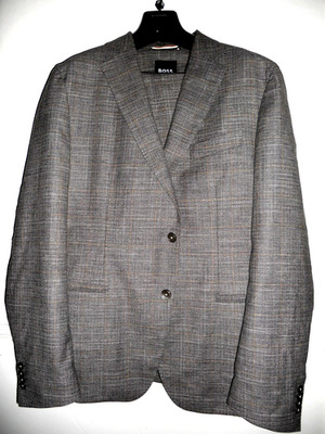 HUGO BOSS Aktueller Boss BirdsEye Supr Fin Stoff Anzug Gr. UK 46R ''EU56R'' W40-UVP 645 