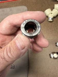 Four Rapid Air 1/2 in. Tubing X 1/2 Male NPT Straight Fittings.  Rapidair 50110
