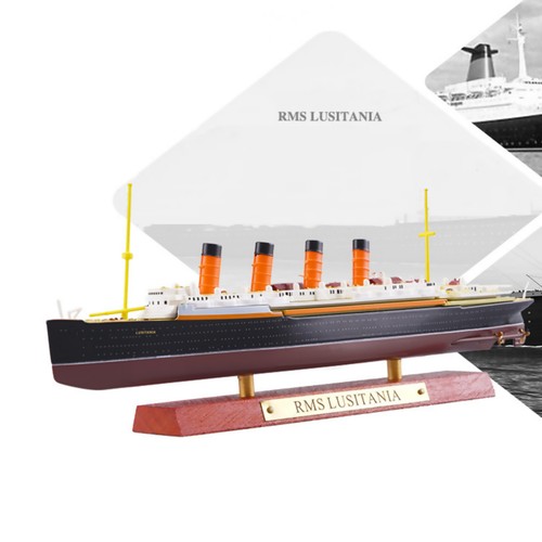 Alloy 1/1250 Scale RMS Lusitania Cruise Ship Model Boat Toys Collection Decor - Foto 8 di 13