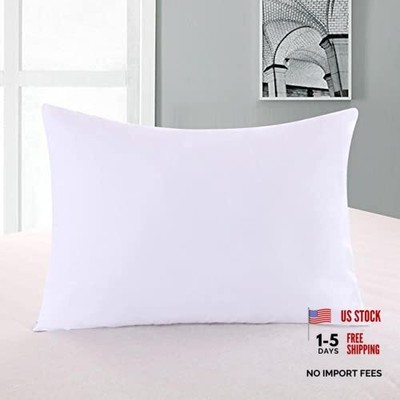 2 Pillow Protectors, Zippered Hypoallergenic Down Proof Pillow Standard/Queen
