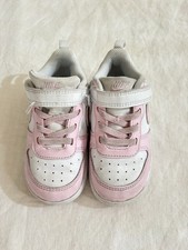 NIKE COURT BOROUGH LOW RECRAFT DV5458-105 Pink White Baby Toddler Size 7.5C