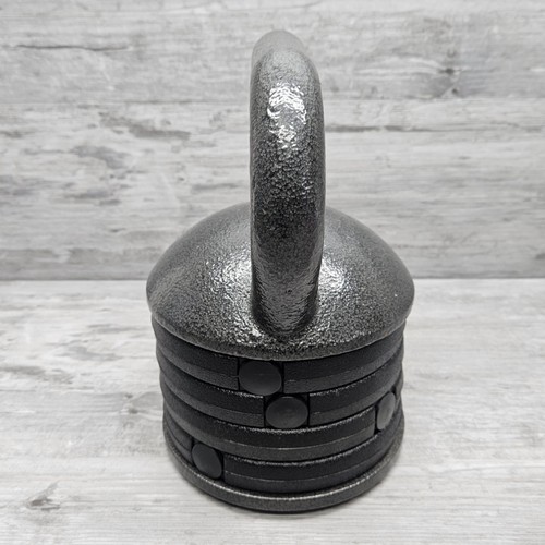 Apex APKB-5009 Adjustable Exercise Kettlebell Weight Set for Strength Training and Weight Lifting for Home Gymnastics, Grey
