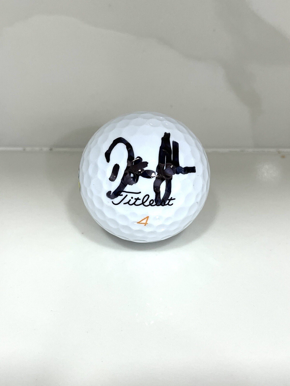 Dustin Johnson Autographed Signed hand Masters logo golf ball PGA Beckett Cert BAS 