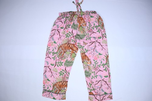 Karen Mabon Anthropologie Silk Tiger Blossom Sleep Pajama 2 Piece Set Womens 5XL - Picture 12 of 16