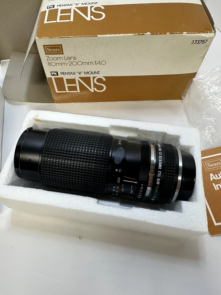 Sears Zoom Lens 80mm-200mm f:40 Pentax “K” Mount Lens 373757 - Image 2 of 4